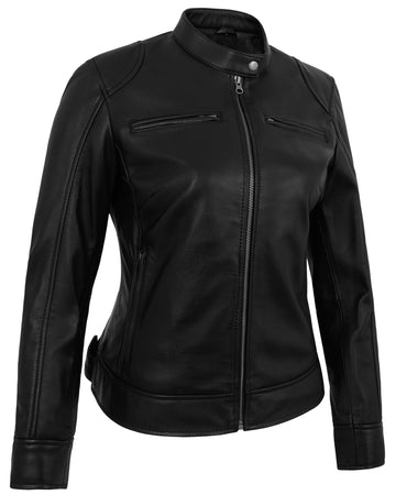 Women's Leather Jackets - Real Lambskin Stylish Leather Jacket Women