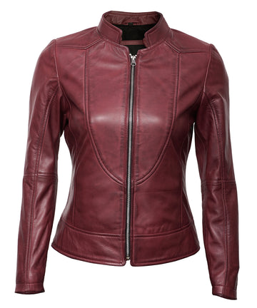 Women's Leather Jackets - Real Lambskin Stylish Leather Jacket Women