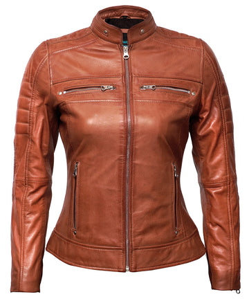 Leather Jacket Women - Motorcycle Jacket Real Lambskin Leather Jackets For Women's