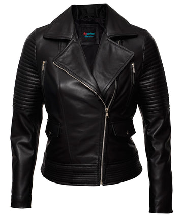 Leather Jacket Women - Motorcycle Jacket Real Lambskin Leather Jackets For Women's