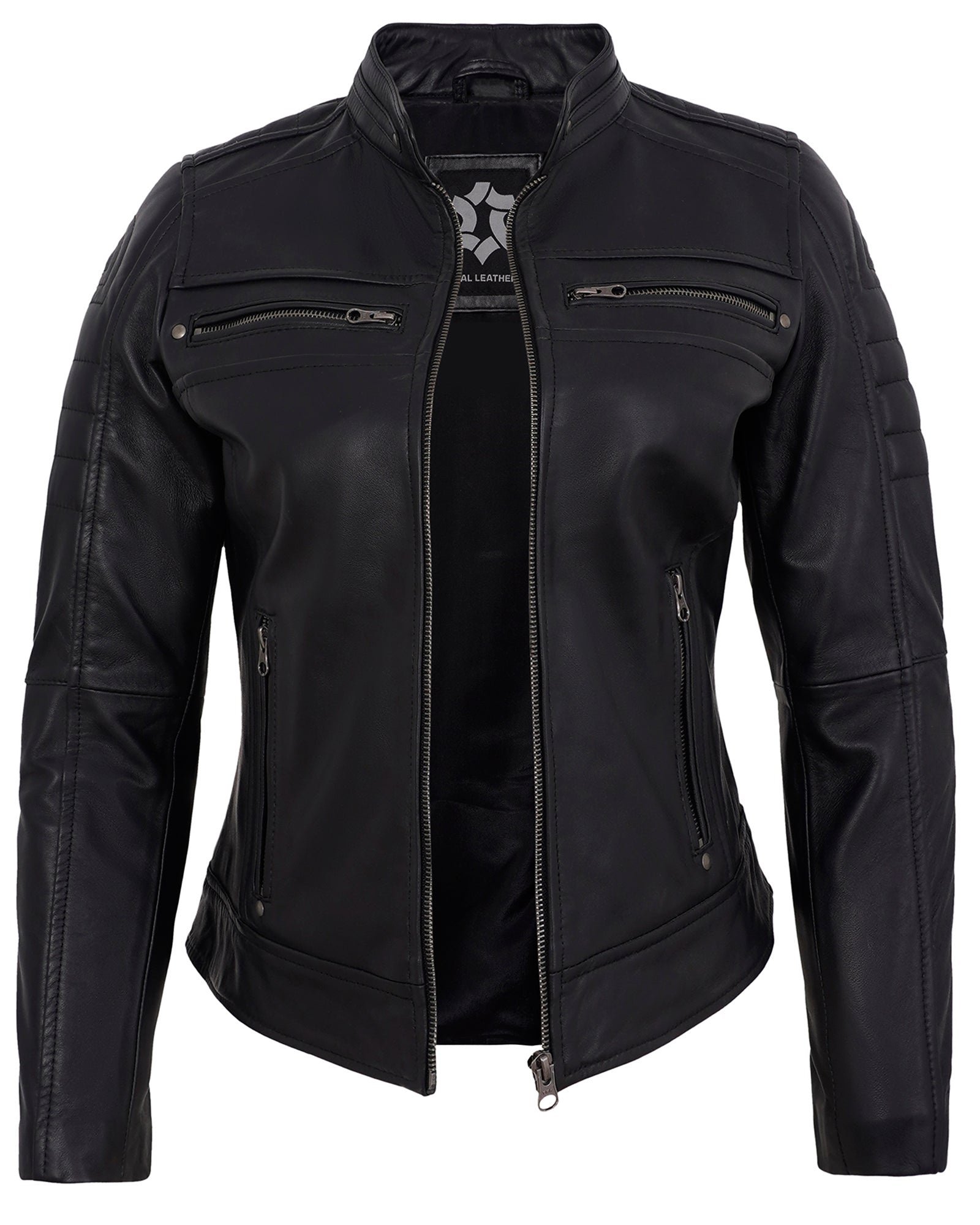 Leather Jacket Women - Motorcycle Jacket Real Lambskin Leather Jackets For Women's