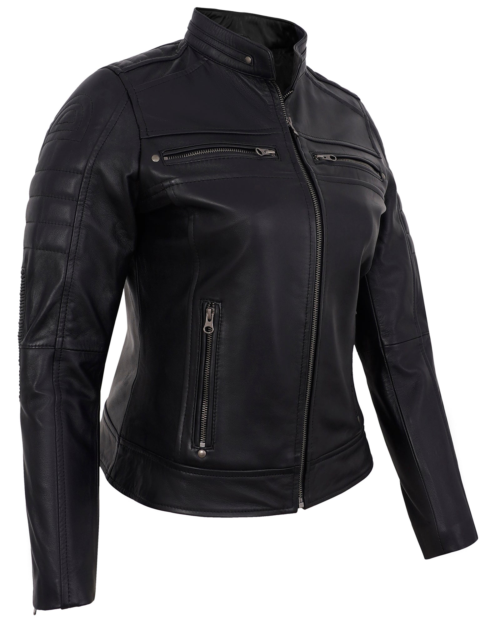 Leather Jacket Women - Motorcycle Jacket Real Lambskin Leather Jackets For Women's