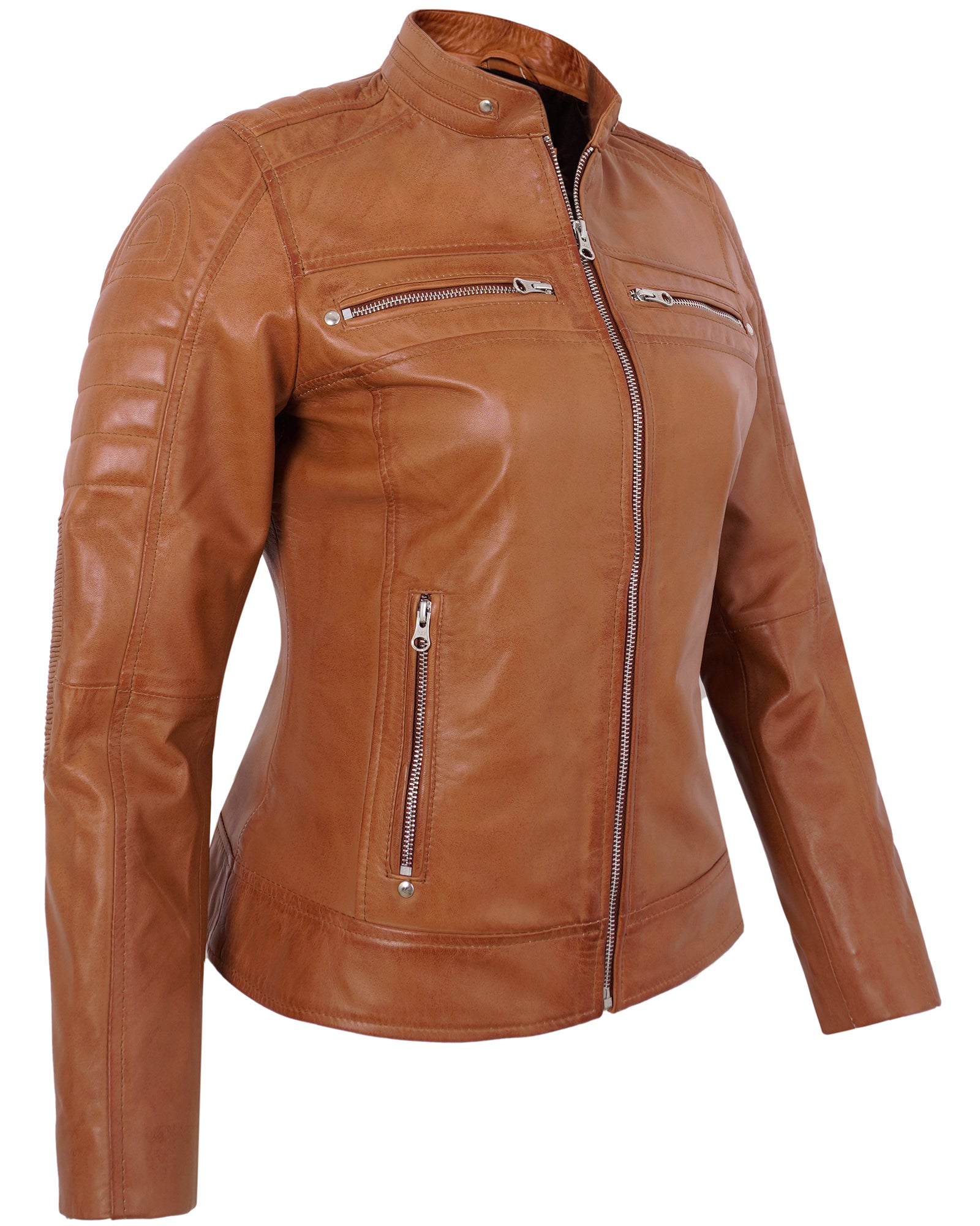 Leather Jacket Women - Motorcycle Jacket Real Lambskin Leather Jackets For Women's