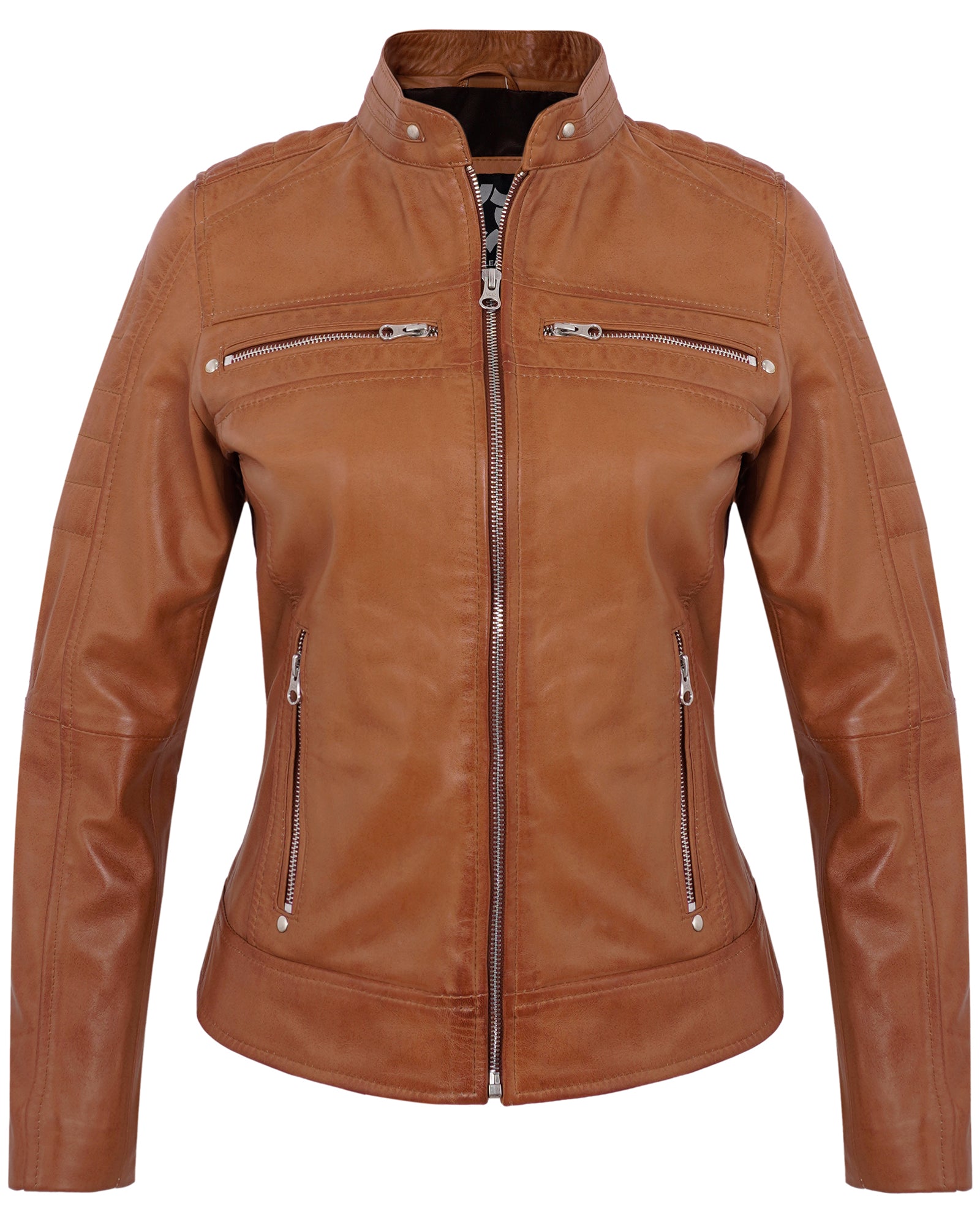 Leather Jacket Women - Motorcycle Jacket Real Lambskin Leather Jackets For Women's