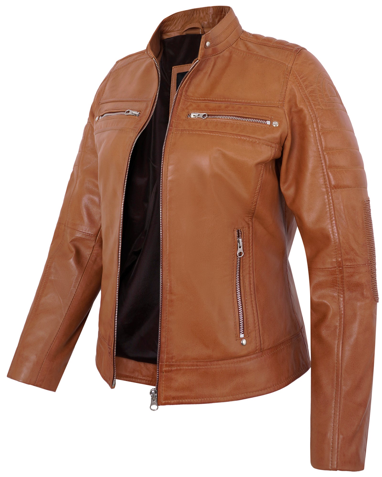 Leather Jacket Women - Motorcycle Jacket Real Lambskin Leather Jackets For Women's