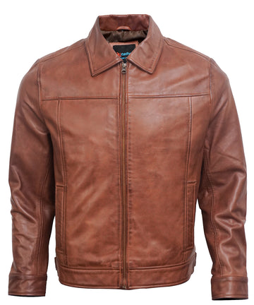 Leather Jacket for Mens - Vintage Style Biker Leather Jacket for Men's - Lambskin Leather Jacket Men