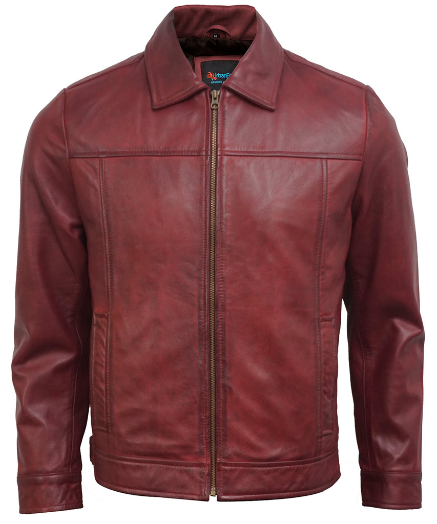 Leather Jacket for Mens - Vintage Style Biker Leather Jacket for Men's - Lambskin Leather Jacket Men