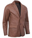 Leather Blazer Men - Casual 2 Button Coat