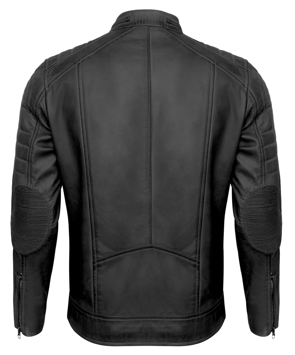 Men's Leather Jackets - Biker Style Real Lambskin Leather Motorcycle Jacket Men