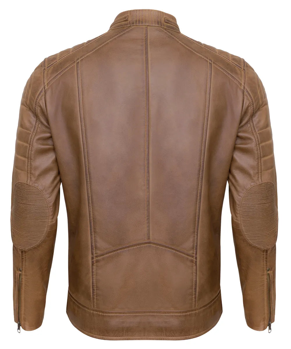 Men's Leather Jackets - Biker Style Real Lambskin Leather Motorcycle Jacket Men