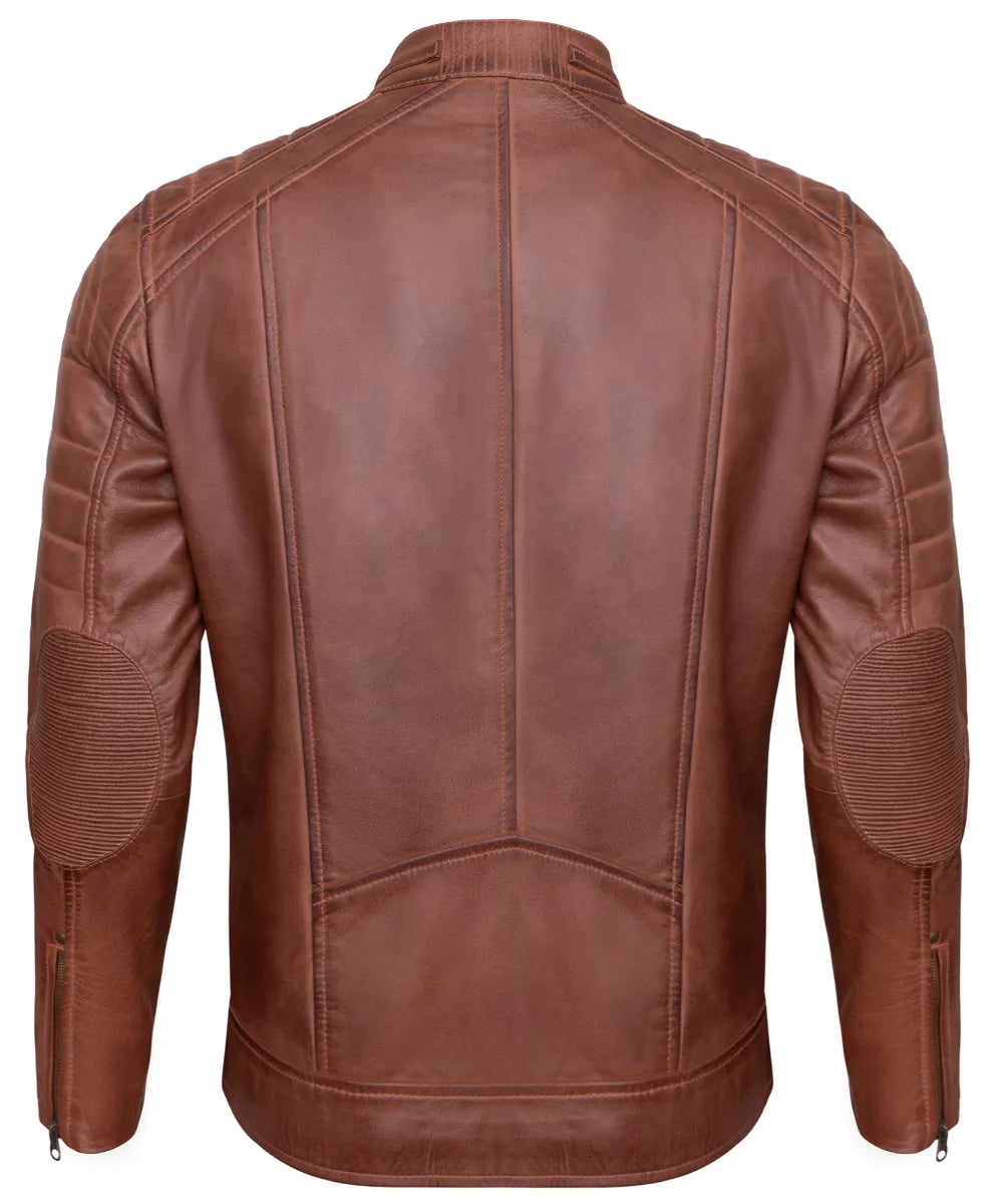 Men's Leather Jackets - Biker Style Real Lambskin Leather Motorcycle Jacket Men