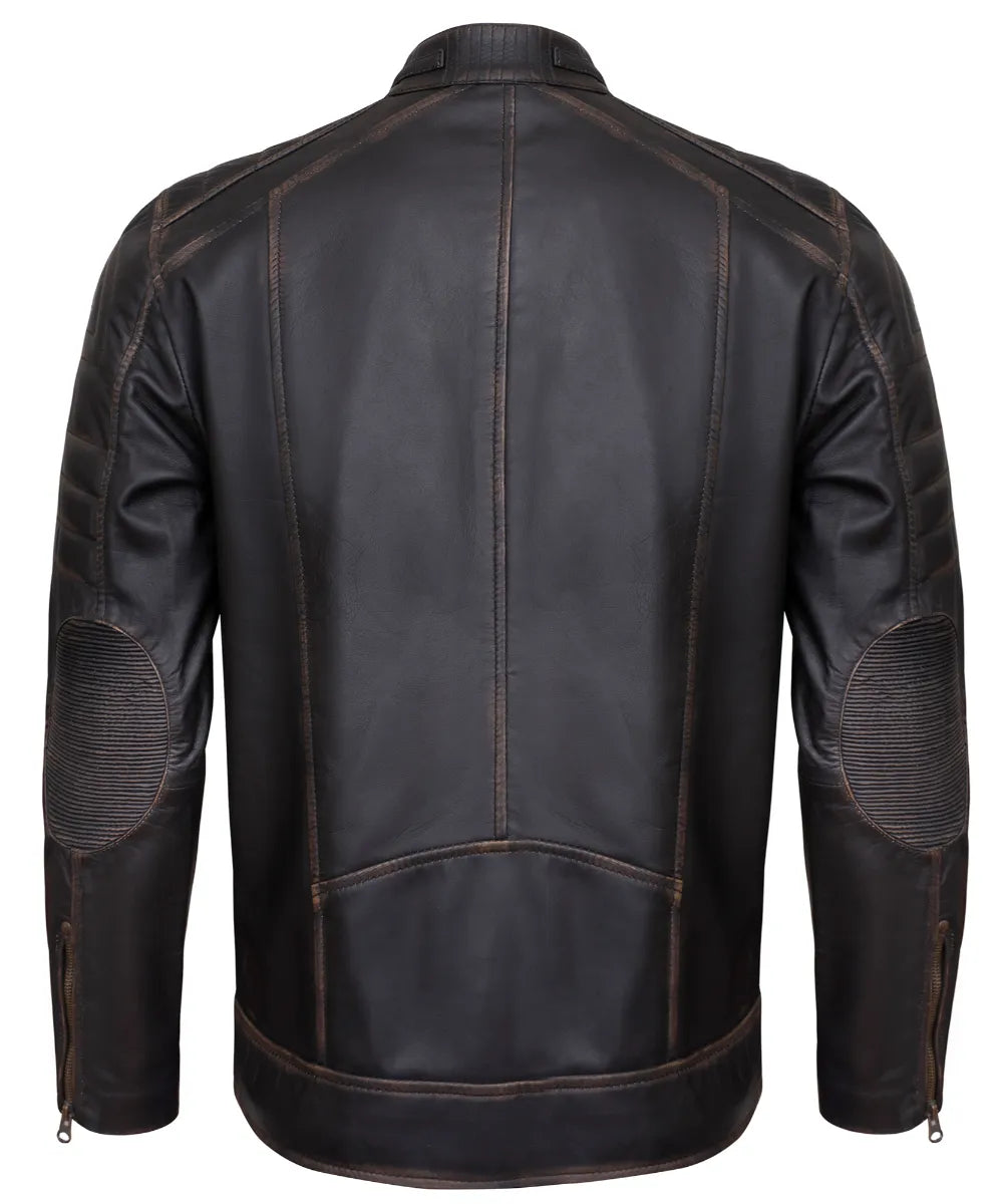 Men's Leather Jackets - Biker Style Real Lambskin Leather Motorcycle Jacket Men